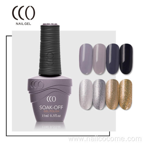CCO Bling Color Glitter UV Gel Nail Polish Wholesale Professional Gold Sand UV Gel